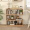 Costway 3-Shelf Concave/Convex Bookshelf Room Organizer with Anti-Toppling Device Freestanding